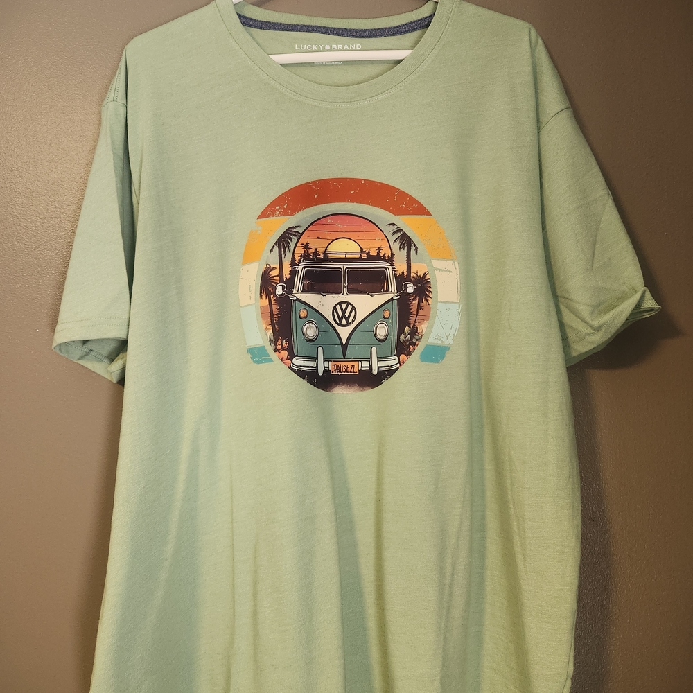 Retro Green VW Bus Short Sleeve Tee